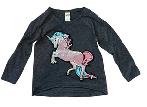 Kavio toddler girls sequin unicorn hi low top 3T