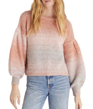 Z Supply women’s Kersa ombré balloon sleeve sweater in pink cedar XS NEW