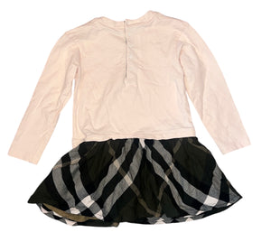 Burberry girls long sleeve dress 6Y