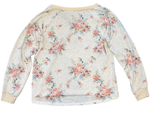 Hem & Thread women’s heather floral v-neck long sleeve top S