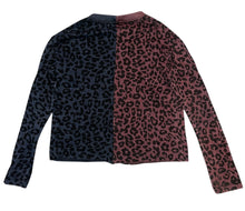 Vintage Havana colorblock leopard print long sleeve top M(10-12)
