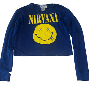 Hope Jeans girls Nirvana happy face rhinestone cropped top 7