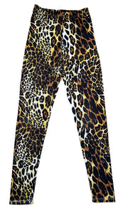 Penelope Wildberry girls leopard print brushed leggings 12