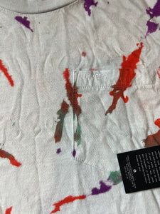 RVCA boys embroidery tie dye pocket tee M NEW