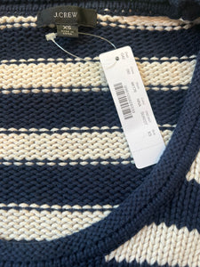 J Crew women’s rolled scoop neck striped sweater XS NEW