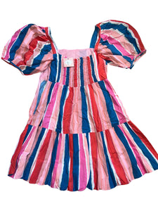 Oliphant women’s bubble skirt striped mini dress XS NEW