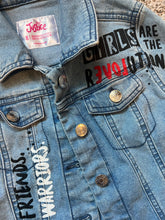 Justice Girls Are The Revolution button down jean jacket (missing grommet) 8