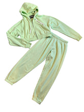 Katie J NYC junior 2pc lime green Dylan sweatsuit S