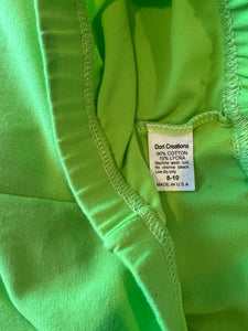 Dori Creations girls neon lime bike shorts 8-10