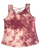 Love Glam Girl criss cross cut-out tie dye tank top S(6-7)