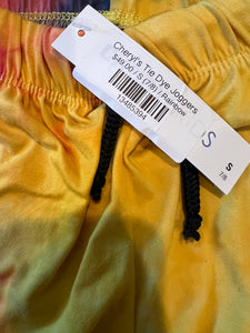 Cheryl Creations Kids girls brushed tie dye jogger pants  S & M NWT