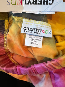 Cheryl Creations Kids girls brushed tie dye jogger pants  S & M NWT