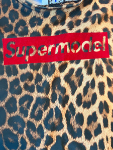 Hope Jeans girls 2pc leopard print Supermodel tank & ruffle pant set 8