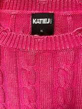 Katie J NYC tween girls Gabby distressed cropped cable knit sweater XL(14)