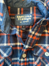 American Vintage boys button down flannel shirt 5