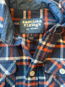 American Vintage boys button down flannel shirt 5