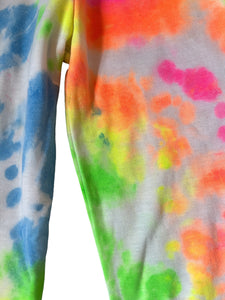 Firehouse girls neon tie dye jogger sweatpants L(12)