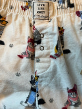 PJ Salvage women’s 2pc Feline Cozy pullover & flannel snow cat print sleep shorts set XS NEW