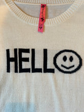 So Nikki girls HELLO peplum hem sweater XL(14/16)