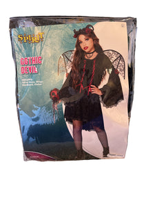 Spirit Halloween girls Gothic Devil costume set S(4-6)