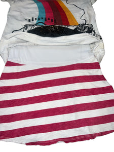 Mini Shatsu girls Summer Dj double layer striped dress 8