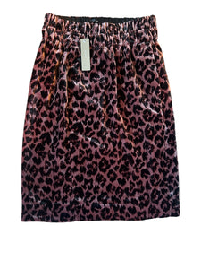 J Crew women’s velvet leopard midi skirt XS NEW