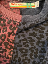 Vintage Havana colorblock leopard print long sleeve top M(10-12)
