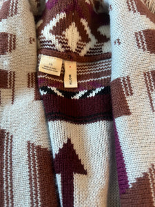 Moth Anthropologie Esther Southwest Fringe sweater cardigan XS