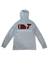Vineyard Vines boys Football Whale hoodie tee M(12-14) NEW