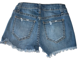 Vintage Havana girls stretchy cutoff distressed jean shorts 8