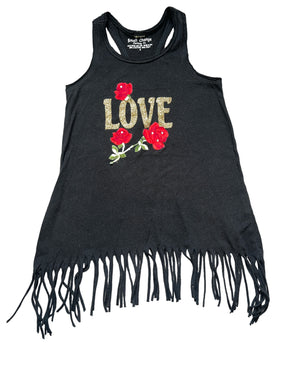 Small Change girls Love roses fringe dress 4