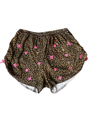 Hope Jeans girls embellished leopard print cinched lounge shorts 10