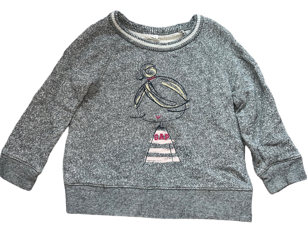 Gap baby girl french terry pullover 18-24m