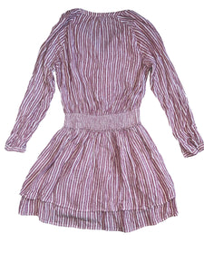 Rails women’s Jasmine linen striped button layered dress L