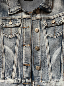 Kidpik girls stretch denim button up jean jacket 10