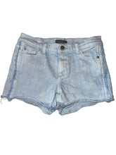 DL1961 girls Lucy Blue Cloud Frayed distressed cutoff jean shorts 12