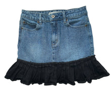 Tractr girls mixed denim pleated mini skirt 14