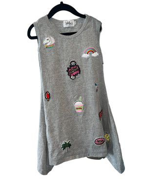 Lola & The Boys embroidered patch t-shirt dress 6
