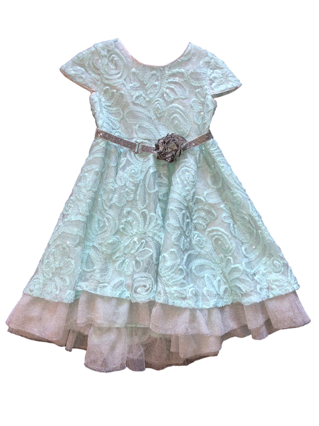Purrfect girls layered lace special occasion party dress 4