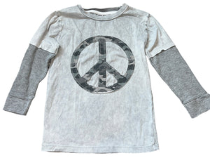Mish boys embroidered camouflage peace sign thermal sleeve top 6