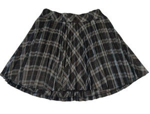 Katie J NYC tween girls pleated plaid mini skirt L(12)