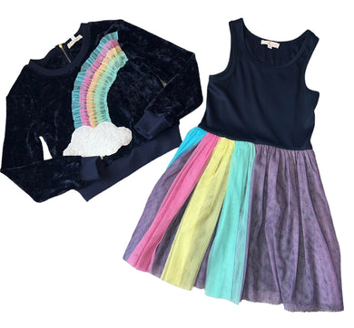 Truly Me girls 2pc rainbow tutu dress & knit top 7