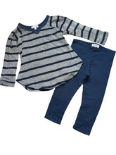 Splendid toddler girls 2pc sparkle stripe leggings set 3T