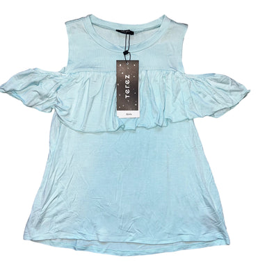 Terez girls ruffle cold shoulder tee 14 NEW(W/ slight defect)