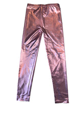 Appaman girls metallic pink high shine leggings 10