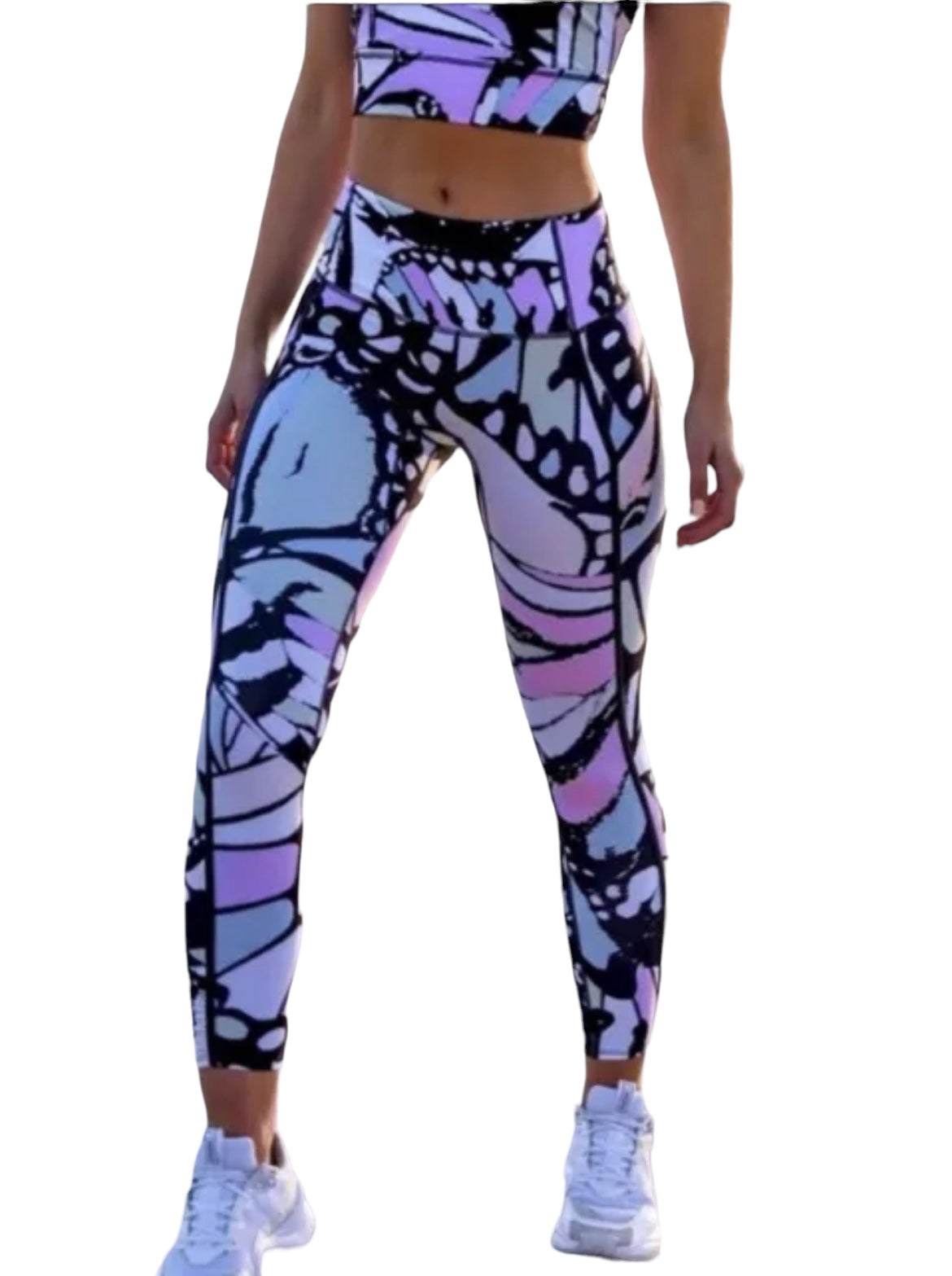 Free People Movement women's butterfly print active leggings XS