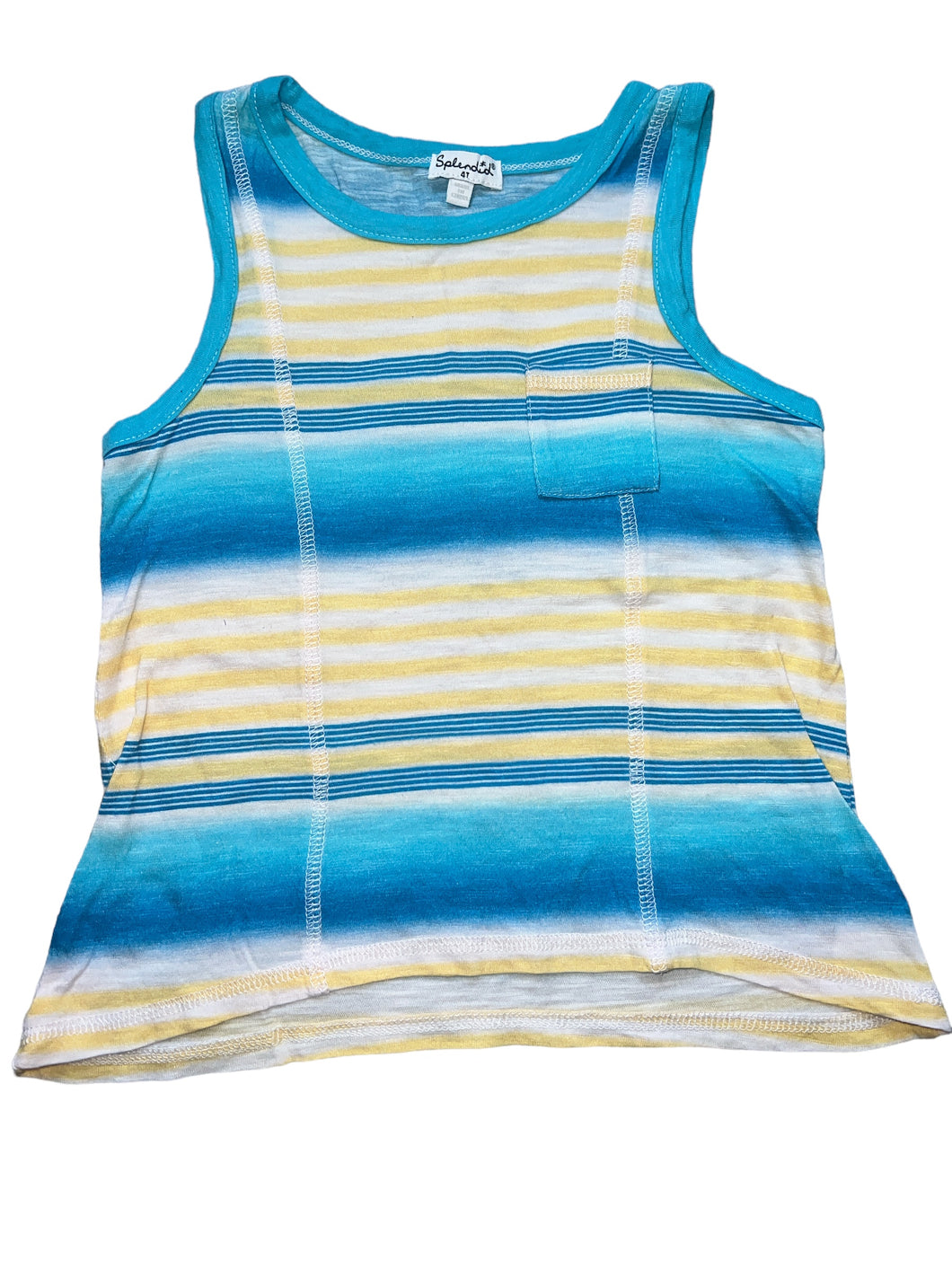 Splendid toddler girls striped pocket tank 4T