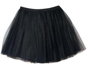 Katie J NYC tween girls black rose tulle skirt XL(14)