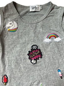 Lola & The Boys embroidered patch t-shirt dress 6