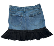Tractr girls mixed denim pleated mini skirt 14